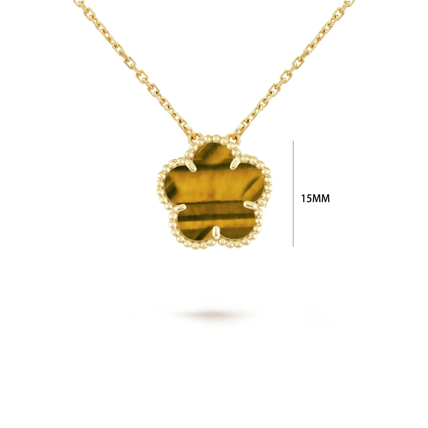Four Leaf Clover Jewelry Set for Women, Natural Stone Pendant Necklace and Bracelet, Lucky Charm Gift