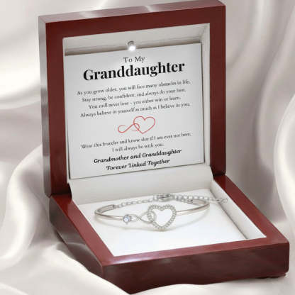 To My Granddaughter - Infinity Heart Bracelet