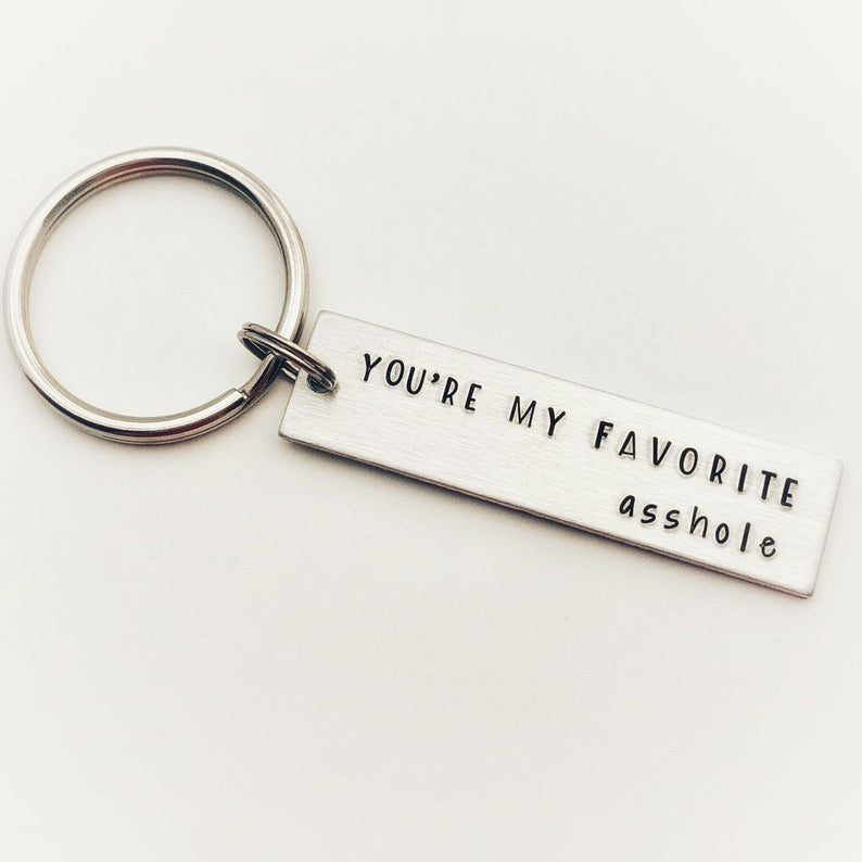 You're My Favorite Asshole Keychain, Funny Keychain For Couple