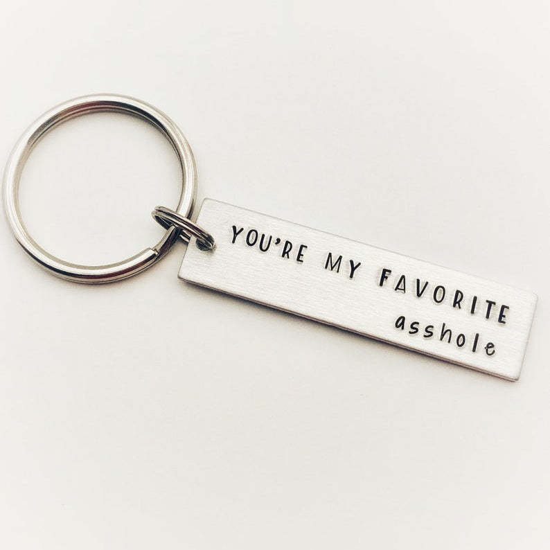 You're My Favorite Asshole Keychain, Funny Keychain For Couple