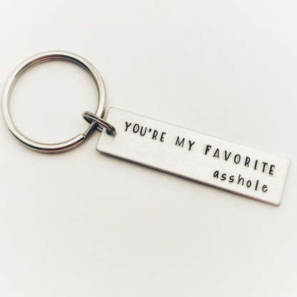 You're My Favorite Asshole Keychain, Funny Keychain For Couple