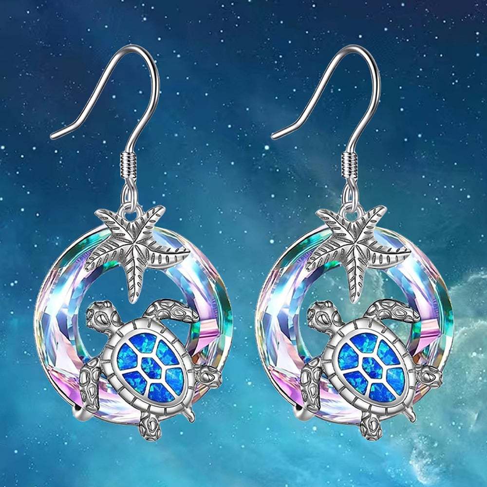  Ocean Inspired Sea Turtle and Starfish Earrings 