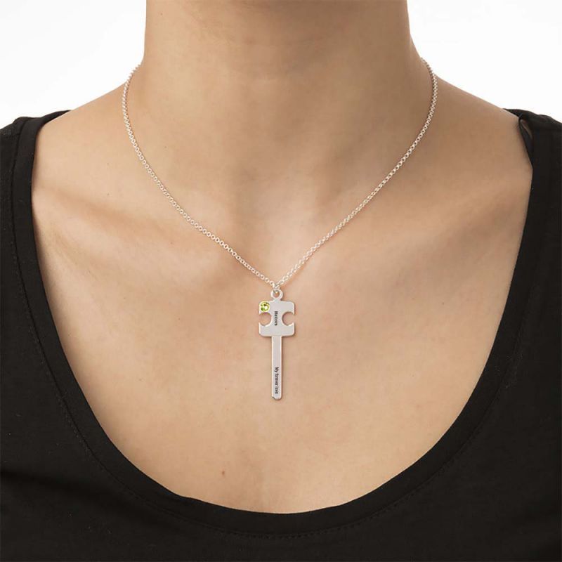 Mother'sDay Gift Mother'sDay gift Matching Necklaces for Couples, Puzzle Piece Necklace s for Boyfriend, Girlfriend-Engravingift