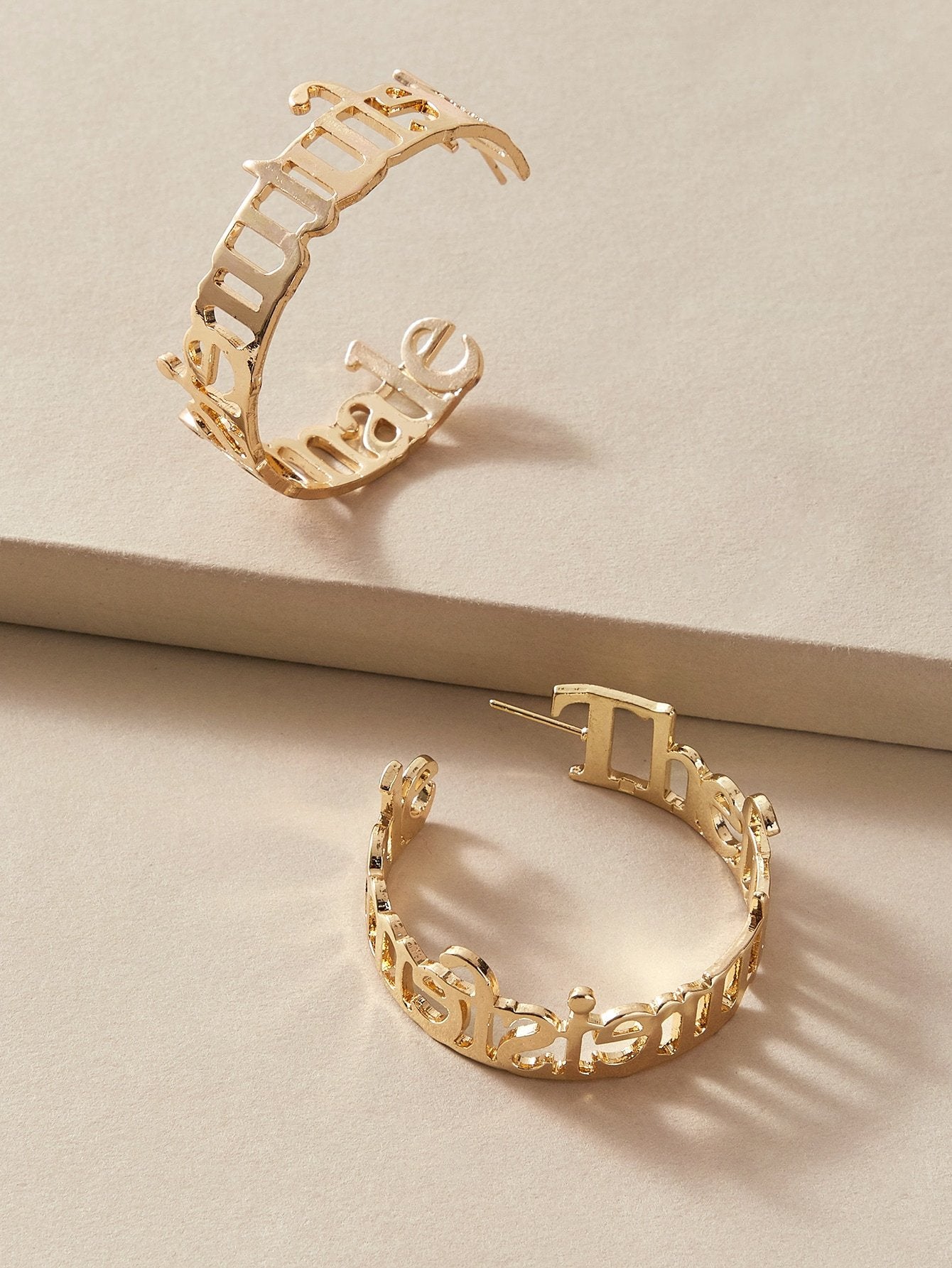 Mother's Day Gift Personalized Name Cuff Hoop Earrings Gifts for Her-Engravingift