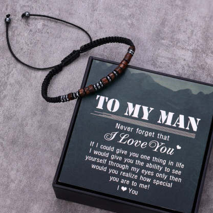 Father's Day Gift To My Man I Love You Morse Code Bracelet Hidden Message Bracelet Creative Gift For Father-Engravingift