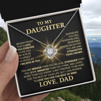 [Christmas Gift] Daughter - My Promise - Love Knot Necklace