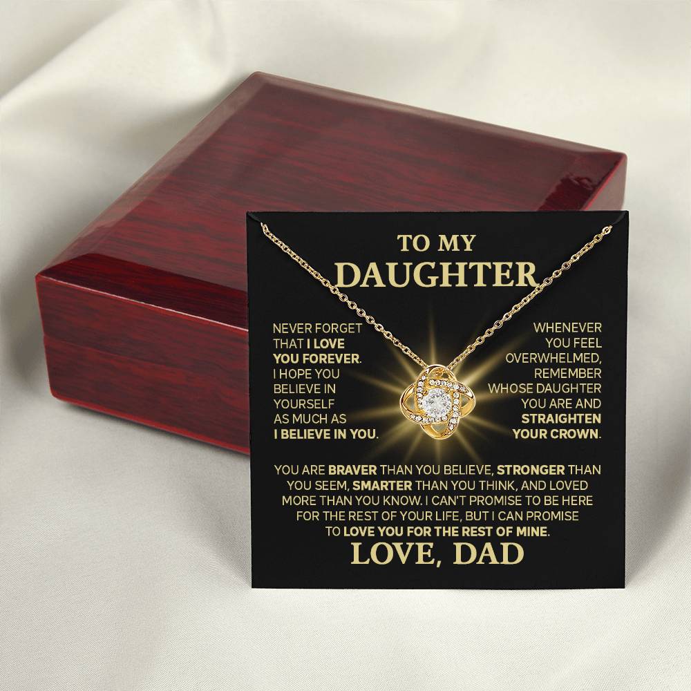 [Christmas Gift] Daughter - My Promise - Love Knot Necklace