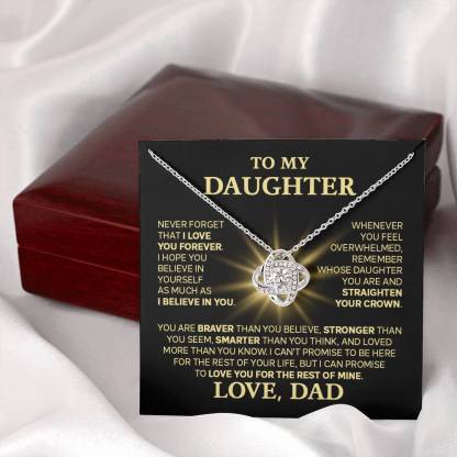 [Christmas Gift] Daughter - My Promise - Love Knot Necklace