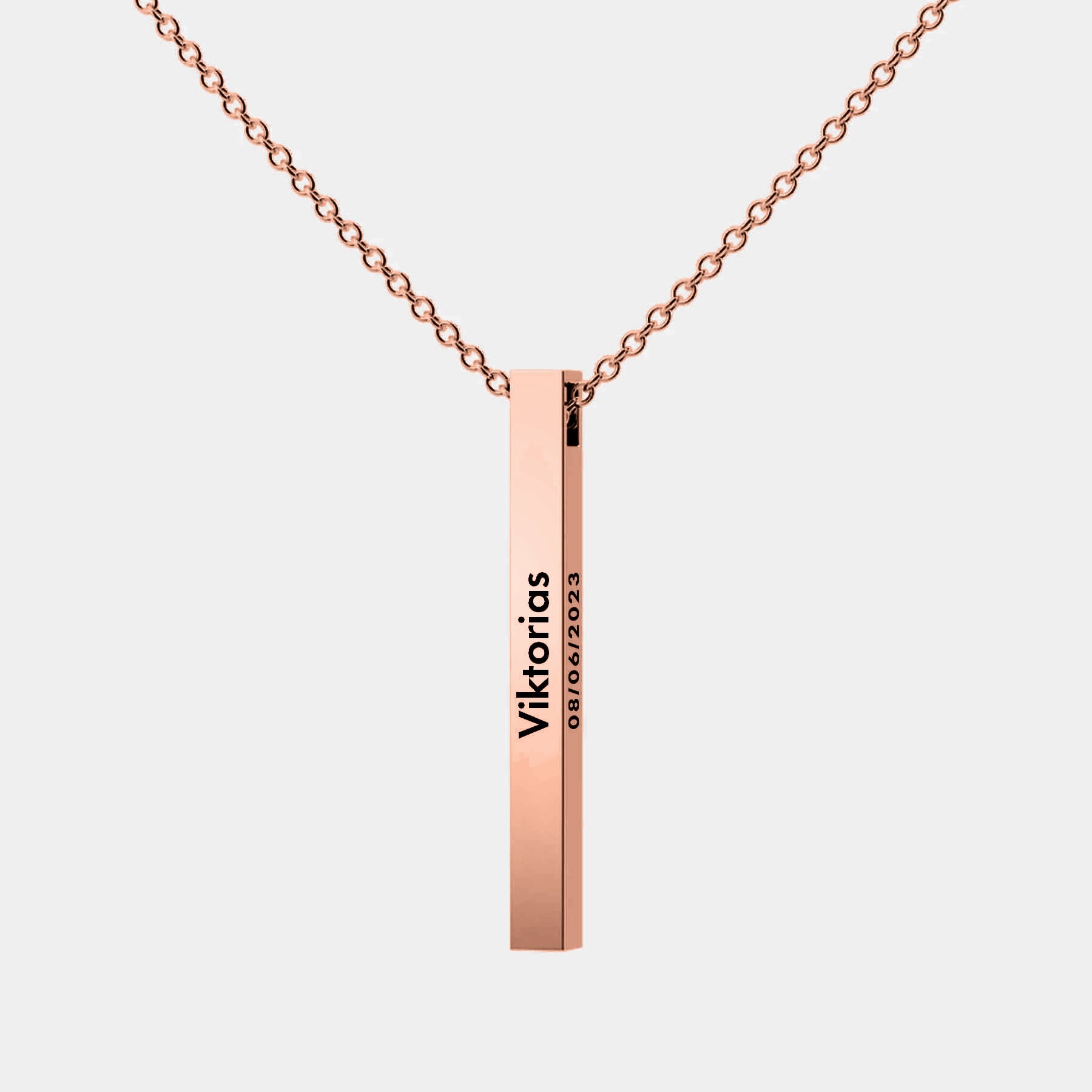 Personalized Bar Necklace For Women – Custom Name Engraved Necklace, Meaningful Gift