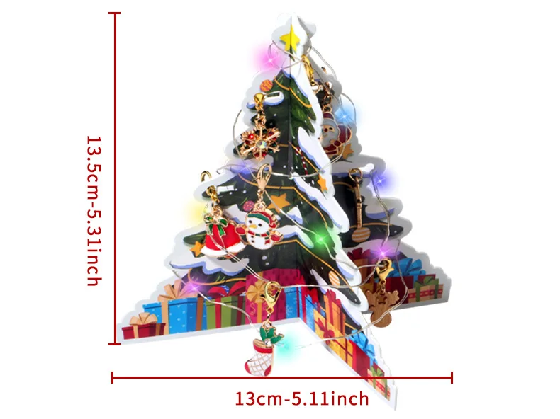 2026 Christmas Advent Calendar Bracelet Gift Box DIY Charm Bracelet Countdown Calendar for Girls Kids Holiday Gift-Gemeaning