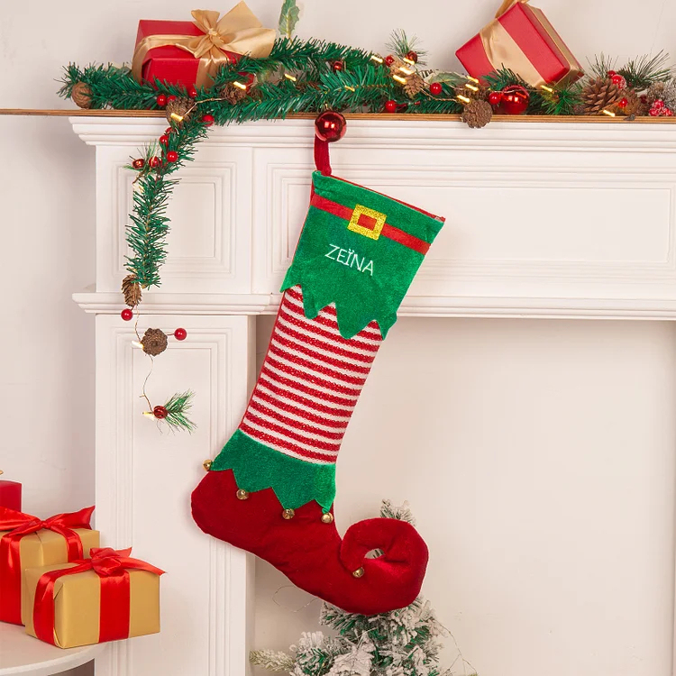 Personalized Christmas Stocking Ornaments Custom 1 Name Gift Bag Christmas Gifts for Family and Friends-Engravingift