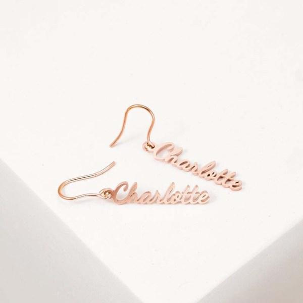 Mother's Day Gift Personalized Name Drop Earrings Gifts for Her-Engravingift