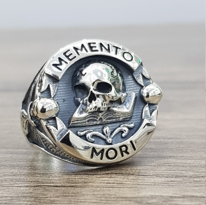 Handcrafted Sterling Silver Skull Ring Halloween Jewelry Reminder