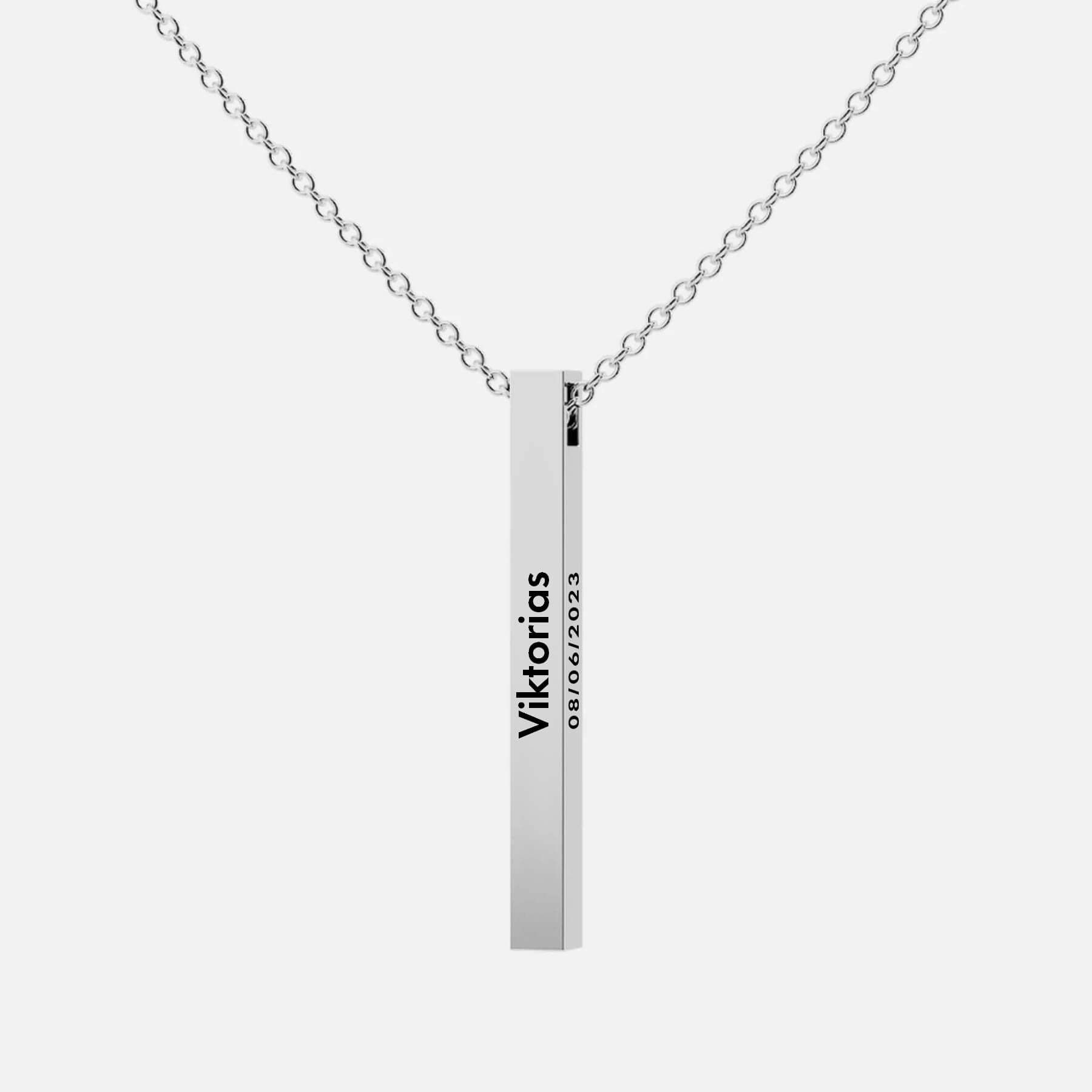 Personalized Bar Necklace For Women – Custom Name Engraved Necklace, Meaningful Gift