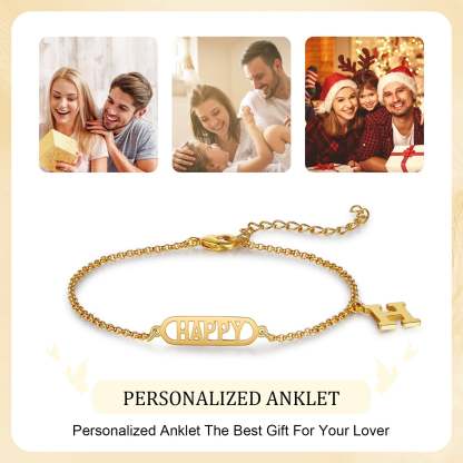 Mother's Day Personalized Name Anklet Custom Ankle Bracelet Gifts For Her-Engravingift