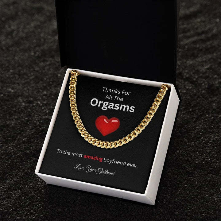 Valentines Day Gifts for himTo The Most Amazing Boyfriend Thanks For All The Cuban Chain Necklace
