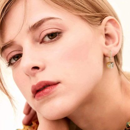 Mother's Day Gift Small Dangle Hoop Earrings-Engravingift