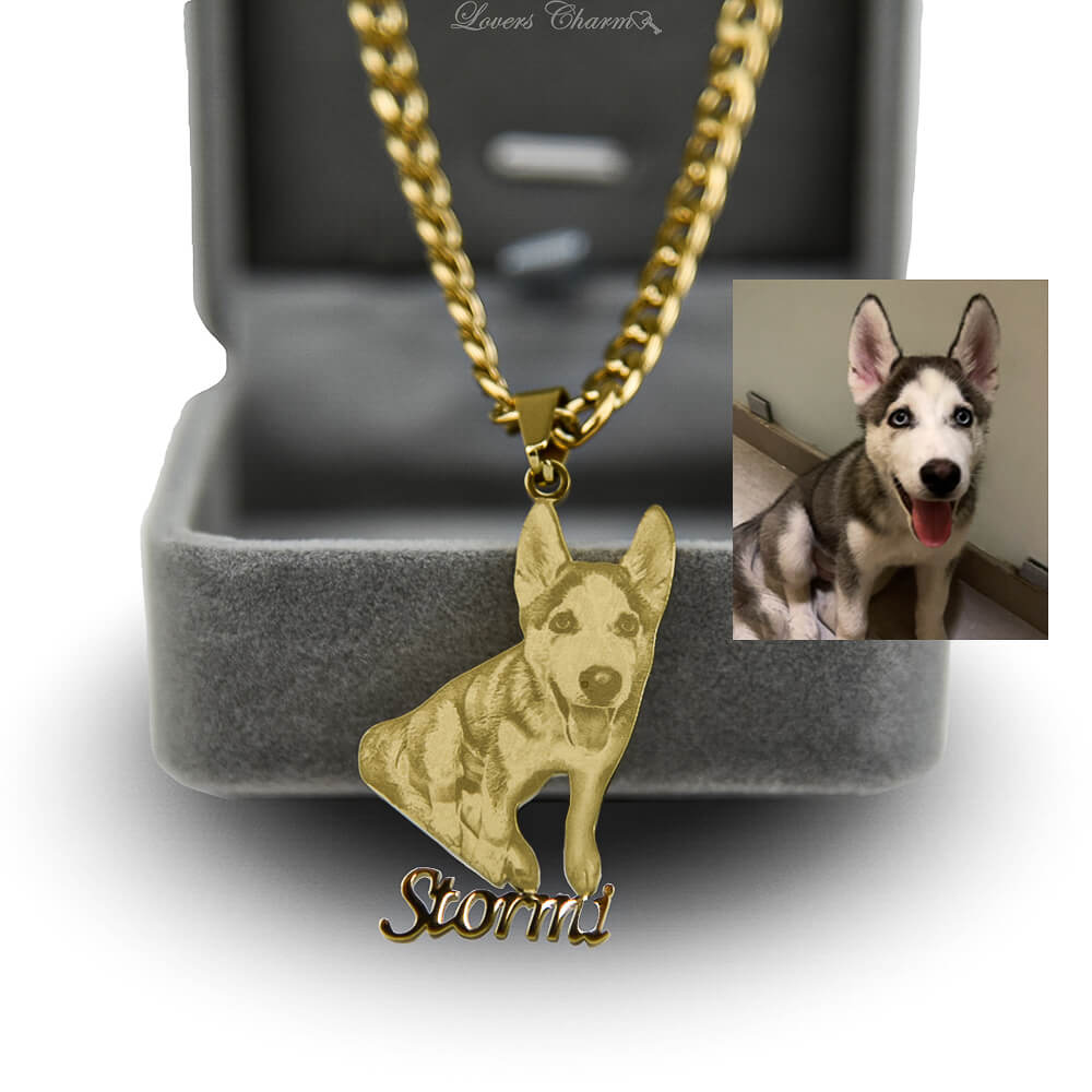 Mother's Day Gift Custom Photo Portrait Engraved Necklace-Engravingift