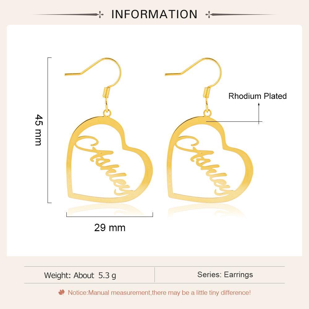 Mother's Day Gift Heart Personalized Name Necklace Customized Name Gift for Her-Engravingift