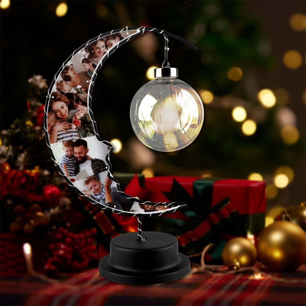 Valentine's Day Gift  Personalized 6 Photo Moon Lamp Romantic Night Light for Couple