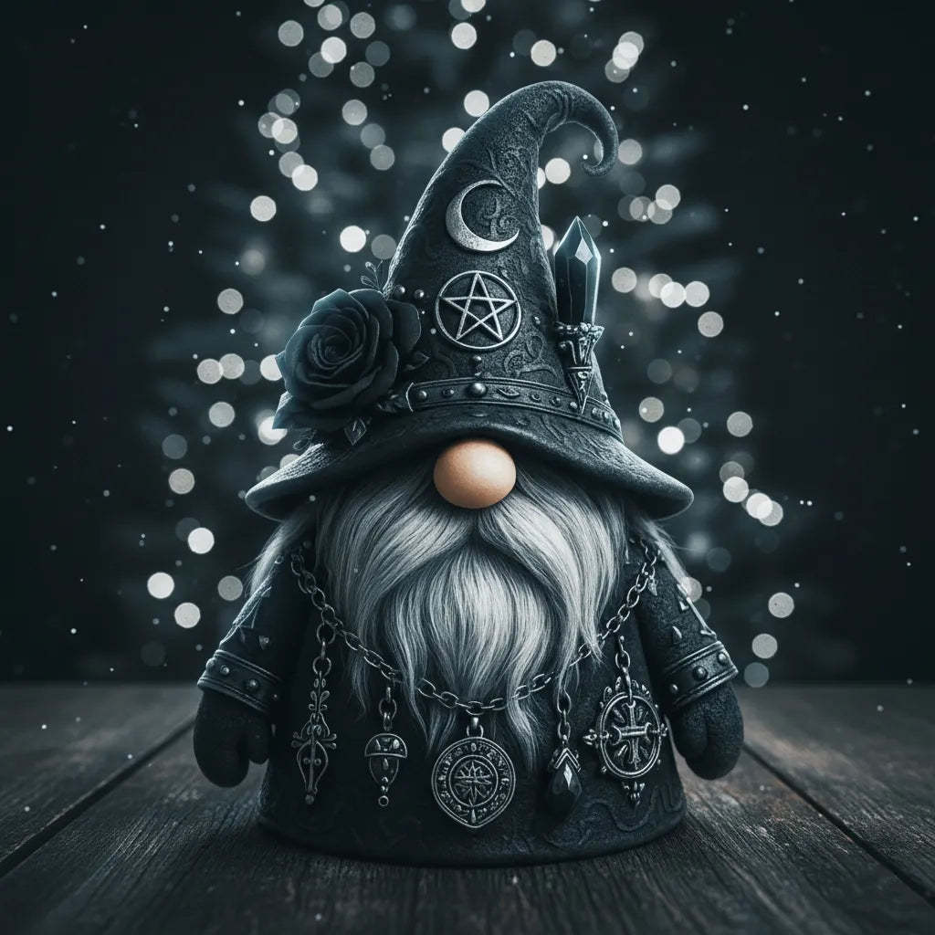 Christmas Gift Gothic Gnome Statue