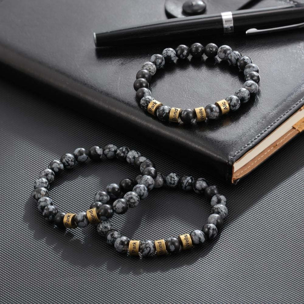Christmas Gift Tiger Eye Men Bracelet Personalized Beaded Warp Bracelet Gift For Him