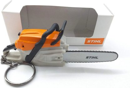 STIHL 0420 960 0003 Chainsaw Keyring with Realistic Battery Operated Sound Novelty