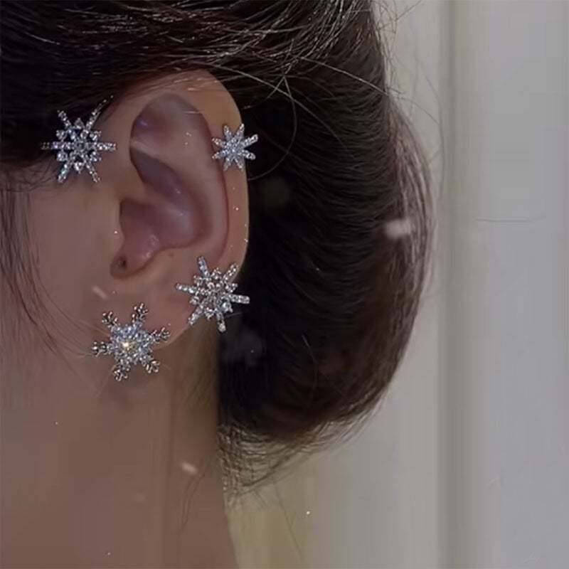 🎅New Year Diamond And Zirconia Earrings Without Holes