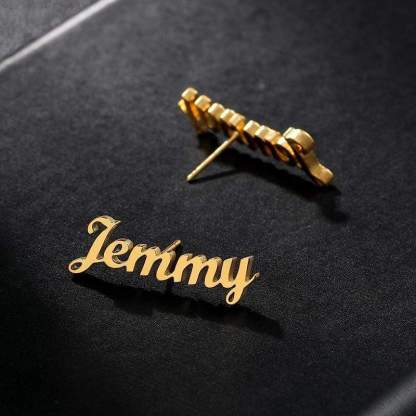 Christmas Gift Personalized Name Stud Earring Earring MelodyNecklace