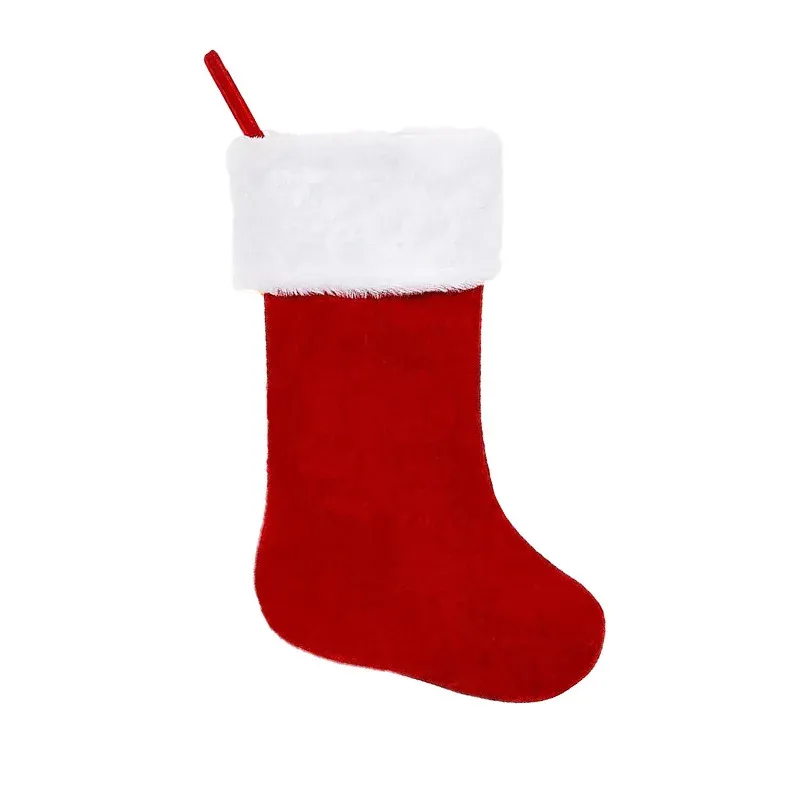Personalized Red Plush Christmas Stocking with Custom Name, Family Holiday Stocking Gift-Gemeaning