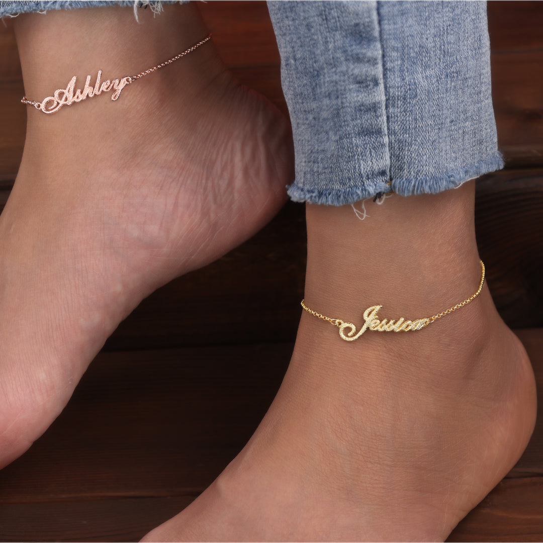 Mother's Day Gift Personalized Name Anklet Custom Classic Anklet for Her-Engravingift
