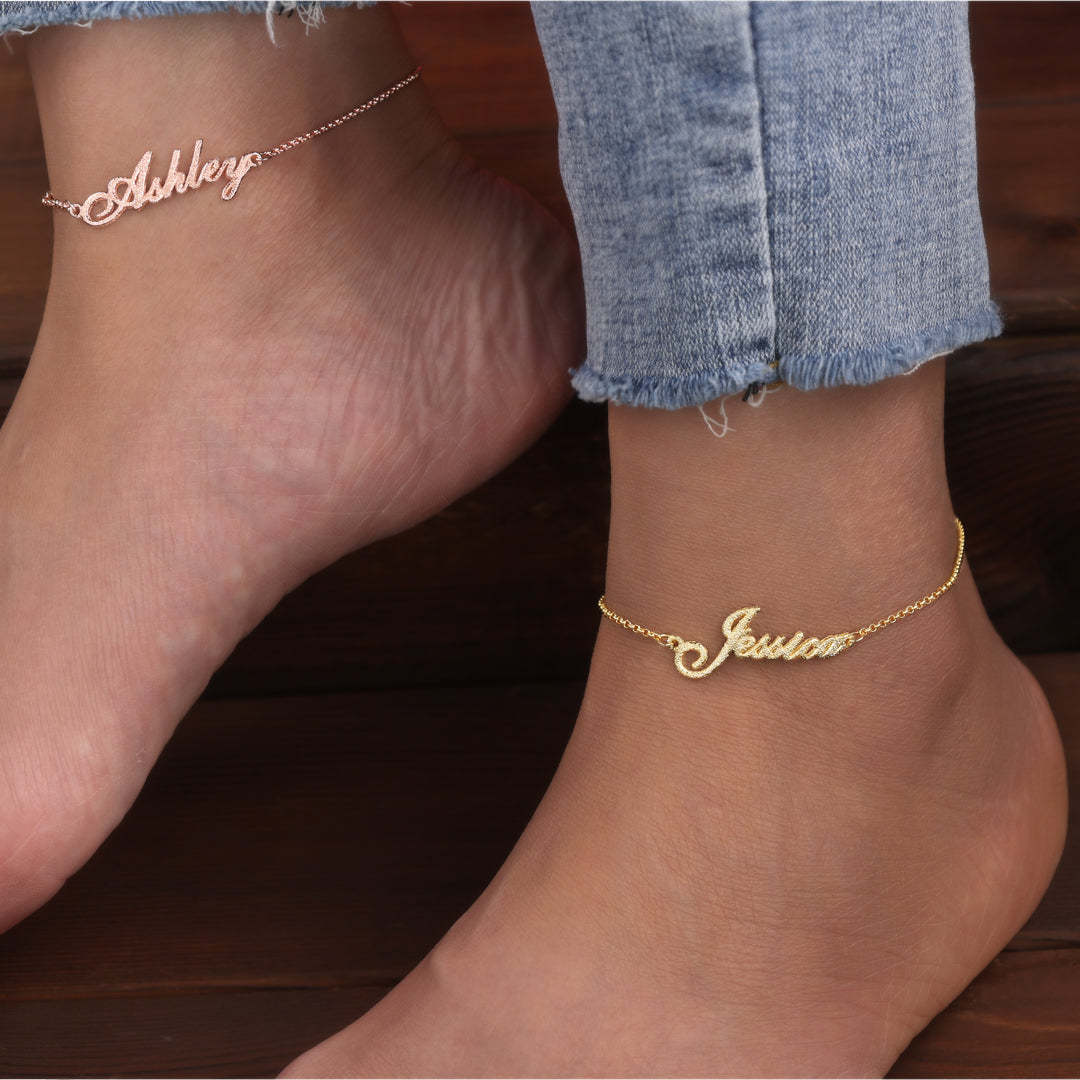 Mother's Day Gift Personalized Name Anklet Custom Classic Anklet for Her-Engravingift