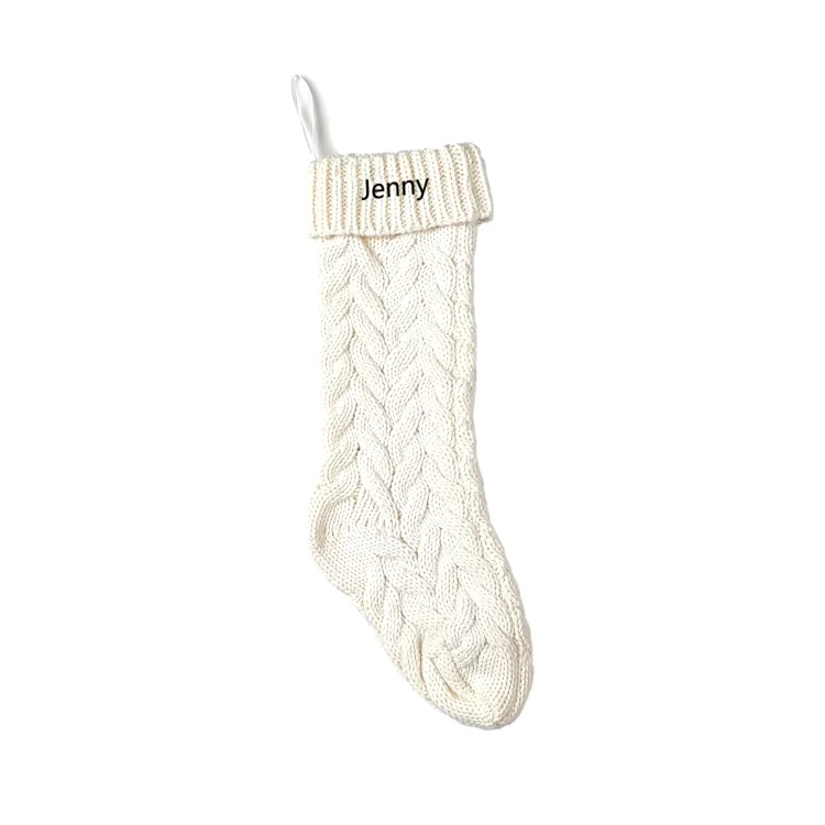 Christmas Needlepoint Stockings Personalized Name Knitting Stockings Decoration