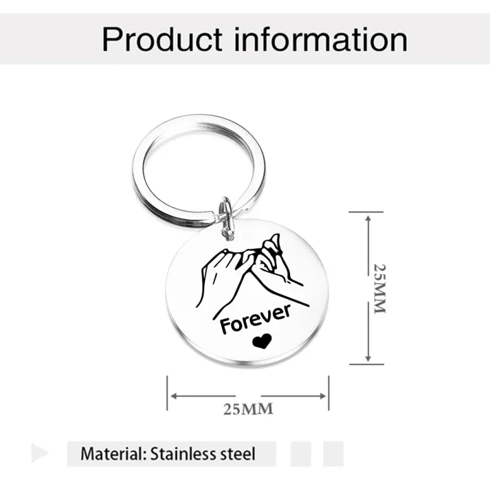 Bestie Friendship Forever Keychain Gift For Sister