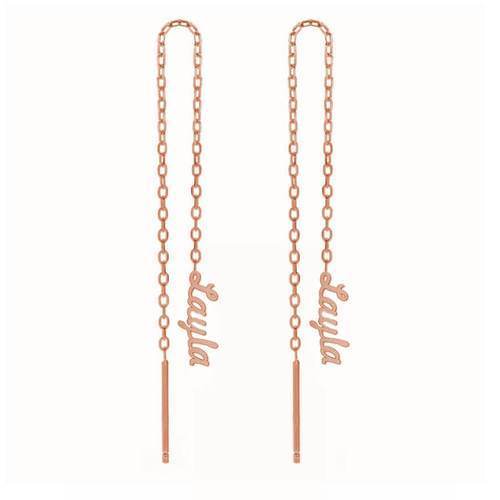 Mother's Day Gift Personalized Name Drop Earrings for Her-Engravingift