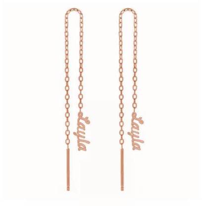 Mother's Day Gift Personalized Name Drop Earrings for Her-Engravingift