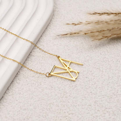 Personalized Monogram Necklace Name Necklace Own Design