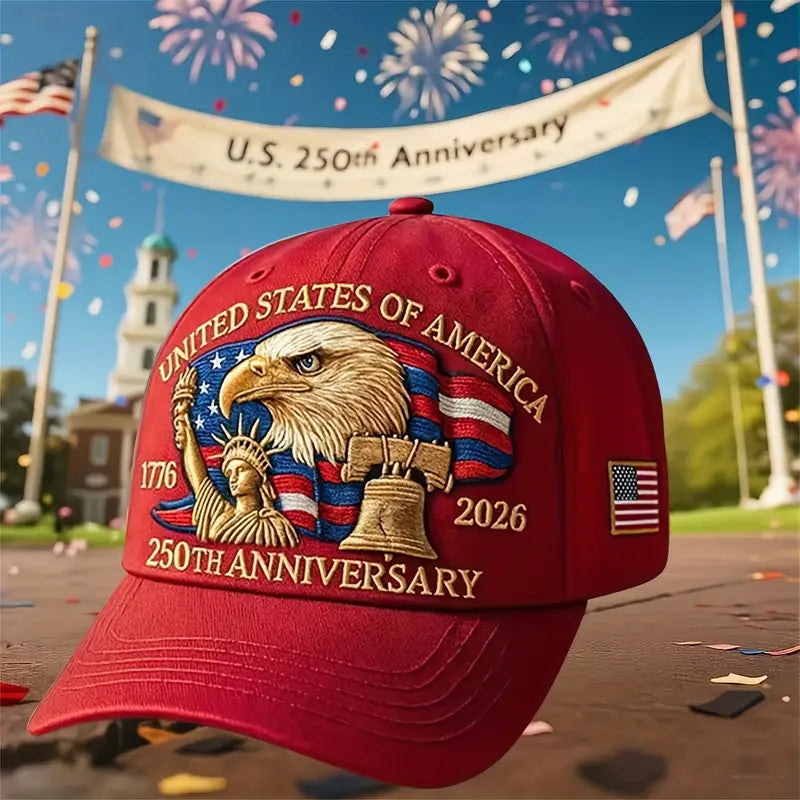 Christmas Gift Men's 250th Anniversary United States of America Commemorative Baseball Cap