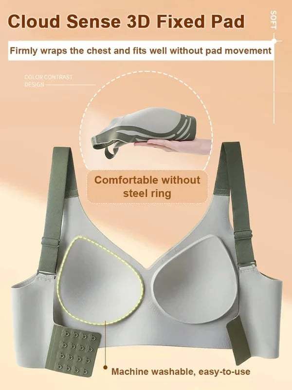 3 Packs Super Gather bra Wireless Push-up Bra No more sagging breasts