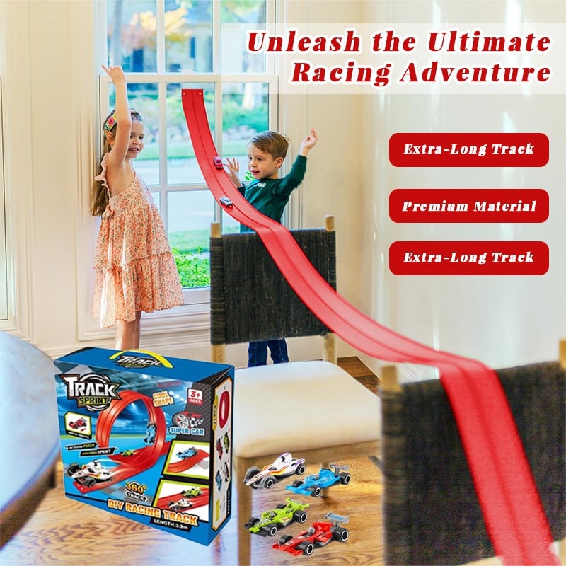 🎄🎁 2025 Christmas Surprise Gift: DIY Racetrack Racing Toy 🚗✨