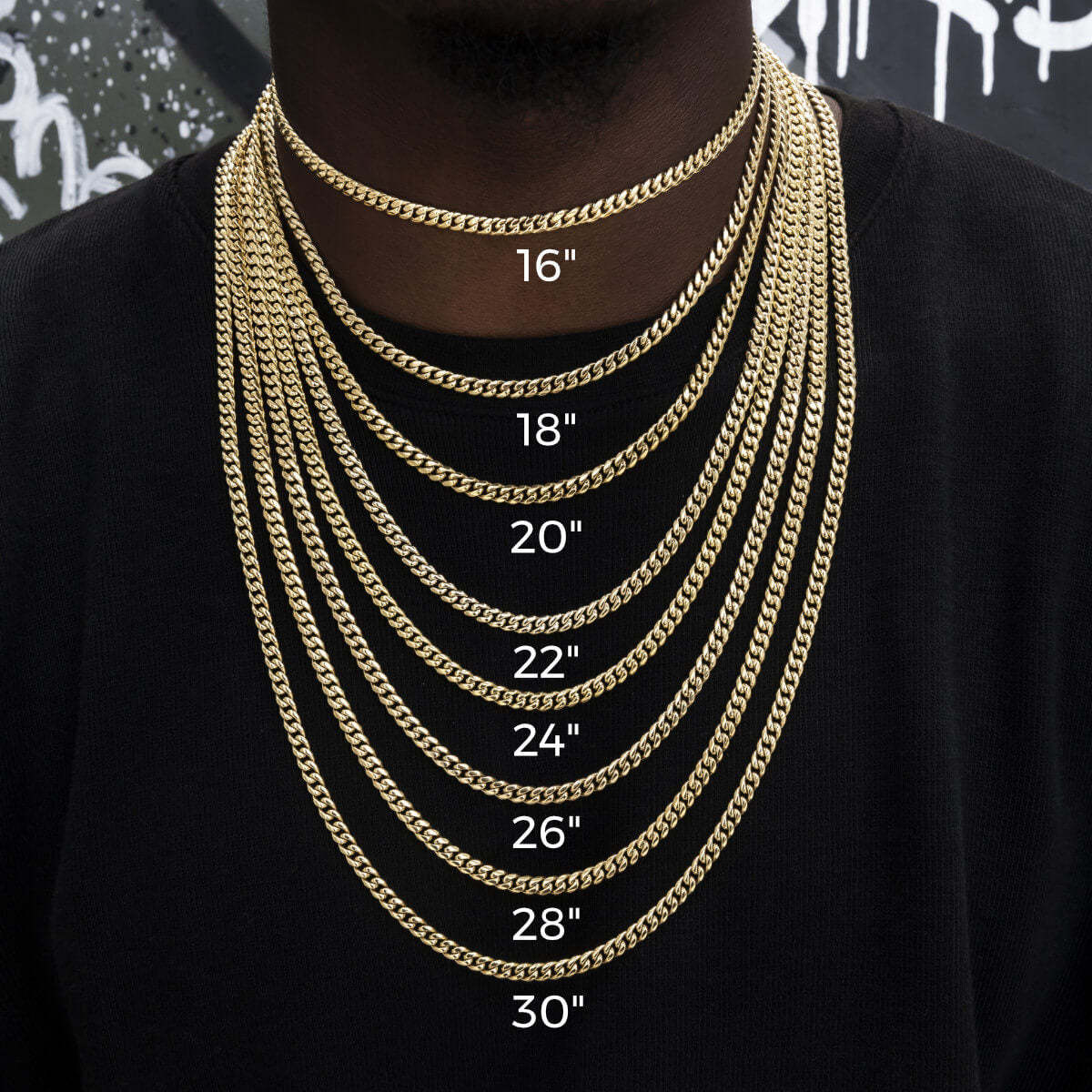 Cuban Link Chain in Yellow Gold - 5mm