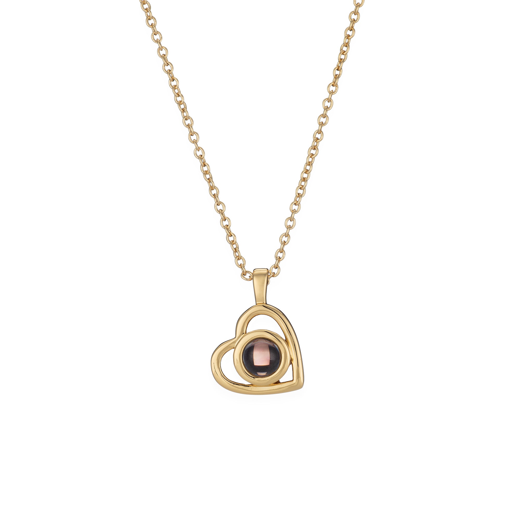 Personalized Heart Photo Projection Necklace – Hidden Picture Pendant Gift