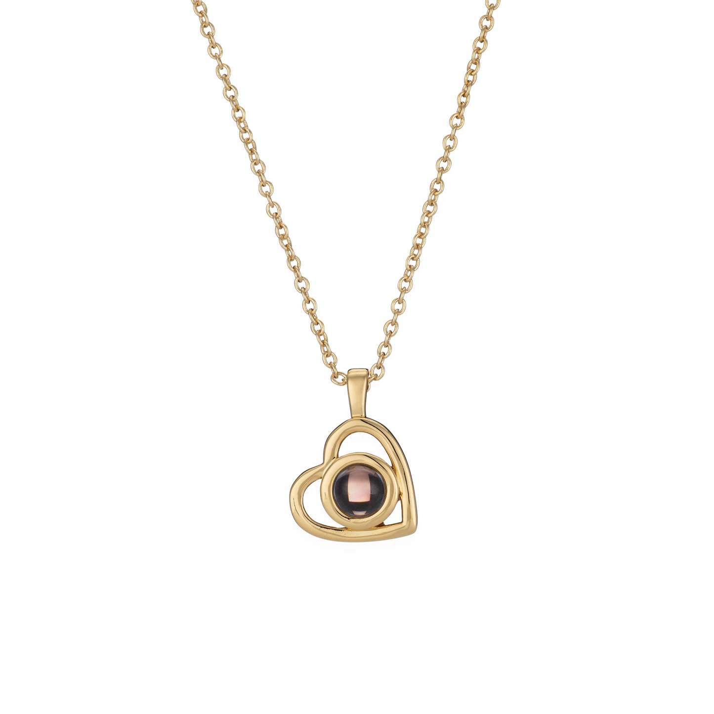 Personalized Heart Photo Projection Necklace – Hidden Picture Pendant Gift