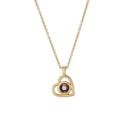 Personalized Heart Photo Projection Necklace – Hidden Picture Pendant Gift