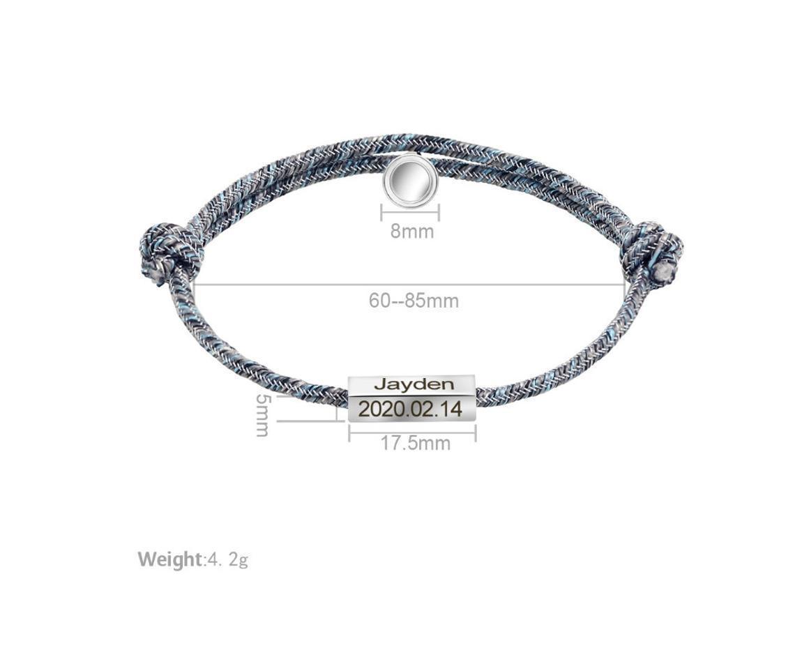 Mother'sDay Gift Custom couple magnetic bracelet-Engravingift