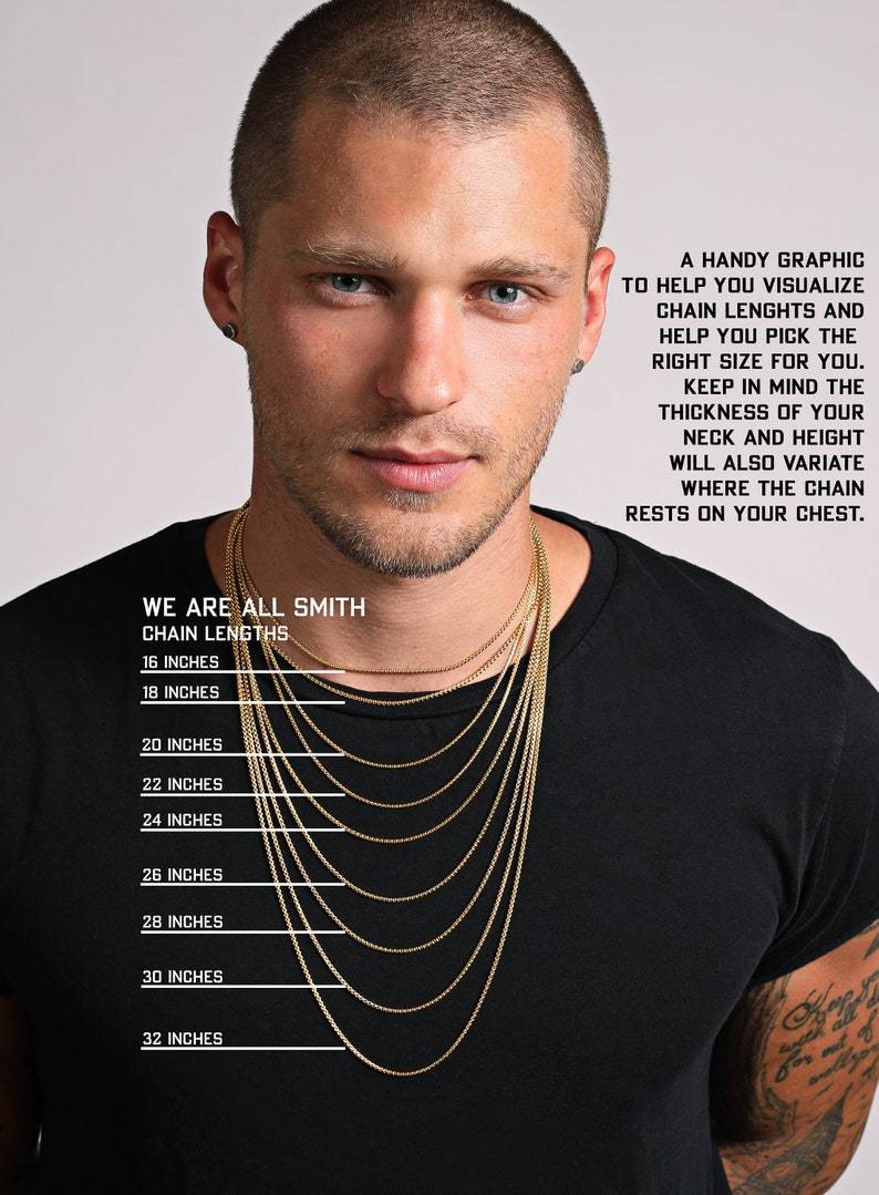 Minimalist jewelry for Men-Men's Gold Chain Necklace