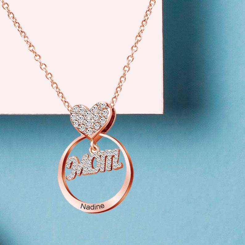 Mother's Day Gift Personalized Family Stacked Circles Necklace Connect with Mom's Heart-Engravingift