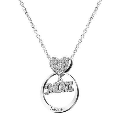 Mother's Day Gift Personalized Family Stacked Circles Necklace Connect with Mom's Heart-Engravingift