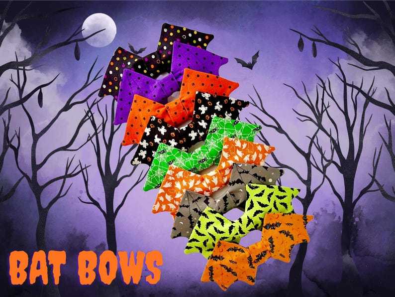 Halloween Dog Bow Tie Dog Bow Ties Bat Dog Bow Ties/ Pet Bow Tie