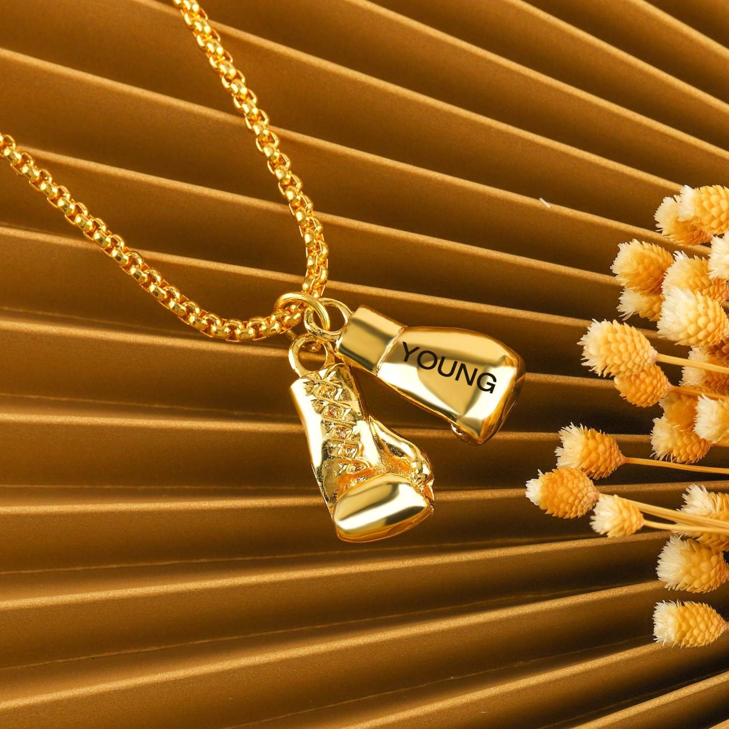 Mother'sDay Gift Personalized Boxing Glove Necklace-Engravingift